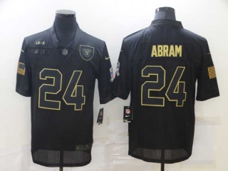 Men's Las Vegas Raiders #24 Johnathan Abram Black 2020 Salute To Service Stitched NFL Nike Limited Jersey