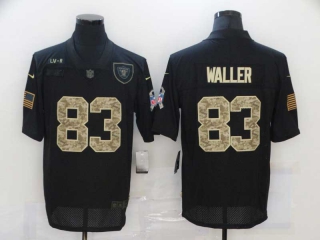 Men's Las Vegas Raiders #83 Darren Waller Black Camo 2020 Salute To Service Stitched NFL Nike Limited Jersey
