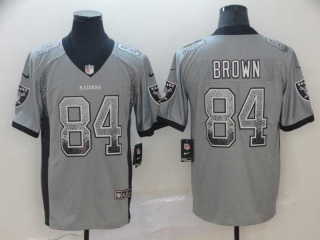 Men's Las Vegas Raiders #84 Antonio Brown Gray Drift Vapor Untouchable Stitched Nike Jersey