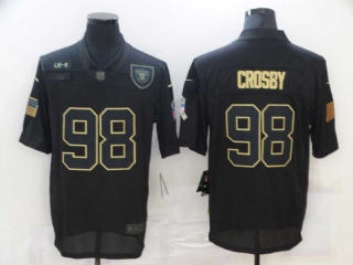 Men's Las Vegas Raiders #98 Maxx Crosby Black 2020 Salute To Service Stitched NFL Nike Limited Jersey