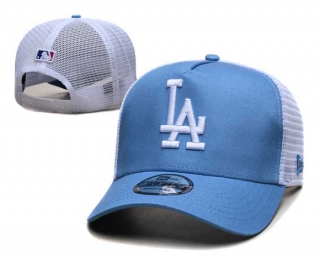 MLB Los Angeles Dodgers New Era Light Blue White Trucket Mesh 9FORTY Adjustable Hat 2277