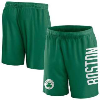 Men's NBA Boston Celtics Fanatics Branded Kelly Green Post Up Mesh Shorts