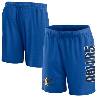 Men's NBA Dallas Mavericks Fanatics Branded Blue Post Up Mesh Shorts