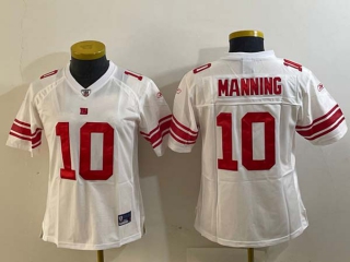Women's NFL New York Giants #10 Eli Manning White Stitched Nike Limited Stitched Jersey
