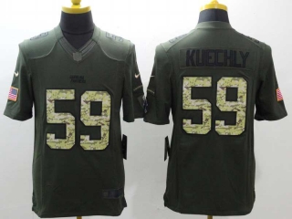 Men's NFL Carolina Panthers #59 Luke Kuechly Olive Camo Salute To Service Limited Stitched Jersey