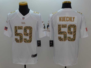 Men's NFL Carolina Panthers #59 Luke Kuechly White Camo Salute To Service Limited Stitched Jersey