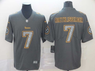 Men's NFL Pittsburgh Steelers #7 Ben Roethlisberger Gray Static Stitched Vapor Untouchable Limited Jersey
