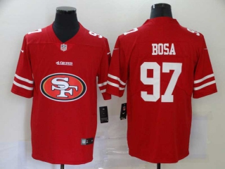 Men's NFL San Francisco 49ers #97 Nick Bosa Red Big Logo Vapor Untouchable Stitched Nike Limited Jersey