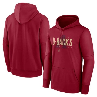 Men's MLB Arizona Diamondbacks Nike Heather Red Pregame Performance Pullover Hoodie