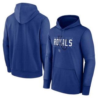 Men's MLB Kansas City Royals Nike Royal Pregame Performance Pullover Hoodie