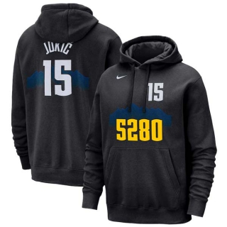 Men's NBA Denver Nuggets Nikola Jokic Nike Black 23-24 City Edition Pullover Hoodie