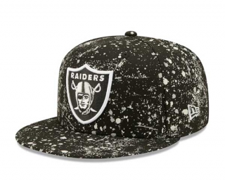 NFL Las Vegas Raiders New Era Black Splatter 9FIFTY Snapback Hat 2118