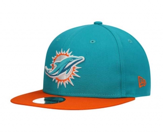 NFL Miami Dolphins New Era Aqua Orange 9FIFTY Snapback Hat 2013