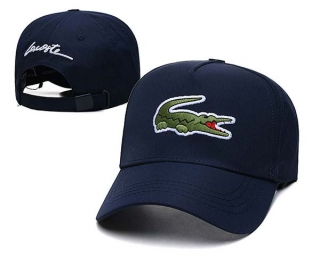 Wholesale Lacoste Big Crocodile Curved Brim Strapback Hat Navy 7008