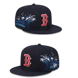 MLB Boston Red Sox New Era Navy Tonal Wave 9FIFTY Snapback Hat 2057