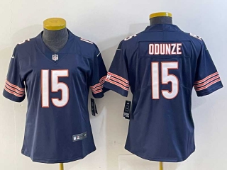 Women's NFL Chicago Bears #15 Rome Odunze Nike Navy 2024 NFL Draft Jersey