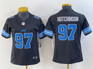 Women's NFL Detroit Lions #97 Aidan Hutchinson Black Nike 2nd Alternate Vapor F.U.S.E. Limited Jersey
