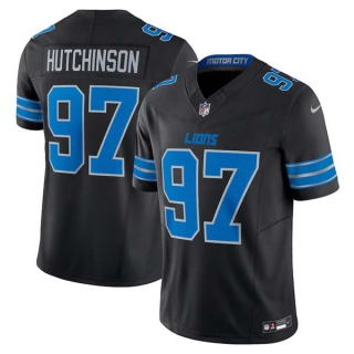 Men's NFL Detroit Lions #97 Aidan Hutchinson Black Nike 2nd Alternate Vapor F.U.S.E. Limited Jersey