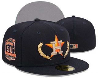 MLB Houston Astros New Era Black Gold Leaf 59FIFTY Fitted Hat 3001