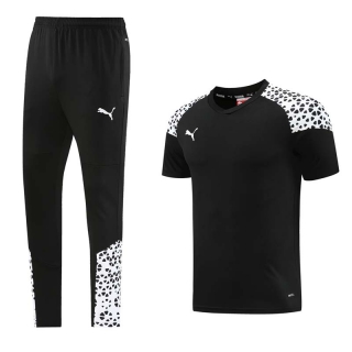 Men's Puma Training Pants T-shirt Tracksuit Black White