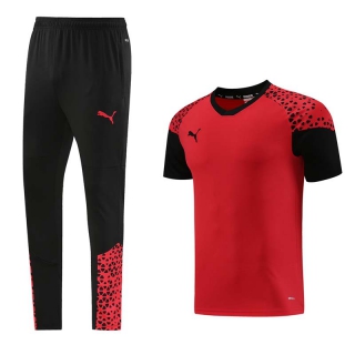 Men's Puma Training Pants T-shirt Tracksuit Red Black