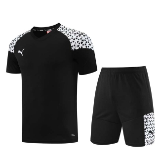 Men's Puma Training Shorts T-shirt Tracksuit Black White