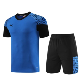 Men's Puma Training Shorts T-shirt Tracksuit Royal Black