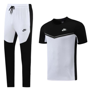 Men's Nike Training Pants T-shirt Tracksuit Black White