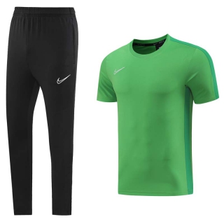Men's Nike Training Pants T-shirt Tracksuit Green Black