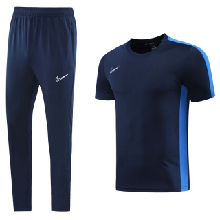 Men's Nike Training Pants T-shirt Tracksuit Navy Blue