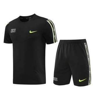 Men's Nike Training Shorts T-shirt Tracksuit Black Neon Green