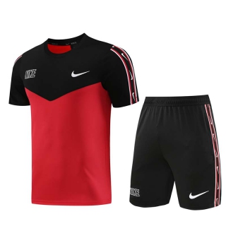 Men's Nike Training Shorts T-shirt Tracksuit Black Red