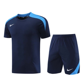 Men's Nike Training Shorts T-shirt Tracksuit Navy Blue (1)