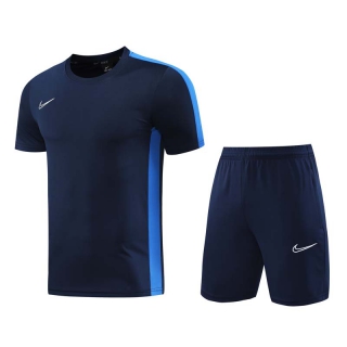 Men's Nike Training Shorts T-shirt Tracksuit Navy Blue (2)