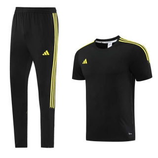 Men's Adidas Training Pants T-shirt Tracksuit Black (1)