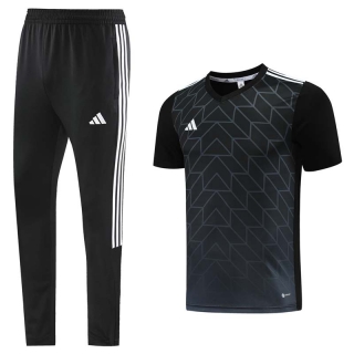 Men's Adidas Training Pants T-shirt Tracksuit Black (4)