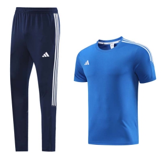 Men's Adidas Training Pants T-shirt Tracksuit Blue Navy