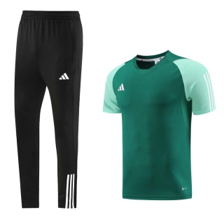 Men's Adidas Training Pants T-shirt Tracksuit Green Black