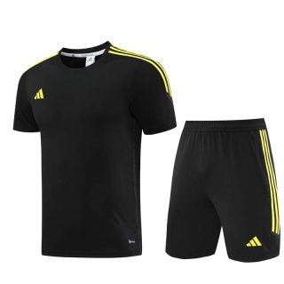 Men's Adidas Training Shorts T-shirt Tracksuit Black (1)