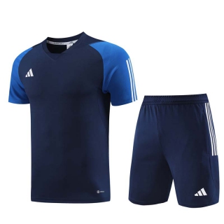 Men's Adidas Training Shorts T-shirt Tracksuit Navy Blue