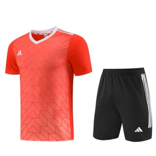 Men's Adidas Training Shorts T-shirt Tracksuit Orange Black (1)