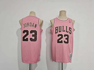 Men's NBA Chicago Bulls #23 Michael Jordan Mitchell & Ness Pink Retro Jersey