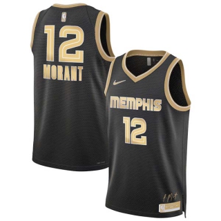 Men's NBA Memphis Grizzlies #12 Ja Morant Black Select Series Nike Jersey