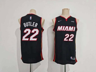 Men's NBA Miami Heat #22 Jimmy Butler Nike Black Icon Edition Jersey