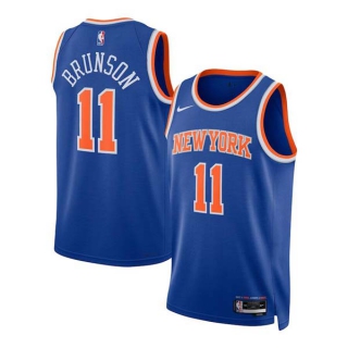 Men's NBA New York Knicks #11 Jalen Brunson Nike Blue Icon Edition Jersey