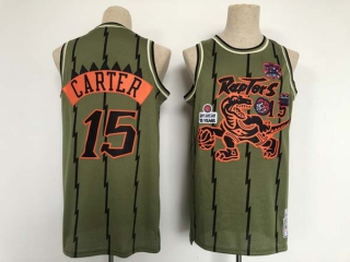 Men's NBA Toronto Raptors #15 Vince Carter Mitchell & Ness Dark Green Flight Jersey