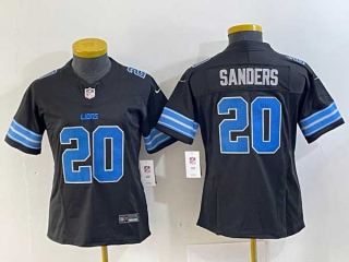 Women's NFL Detroit Lions #20 Barry Sanders Black Vapor Limited Stitched Football Jersey