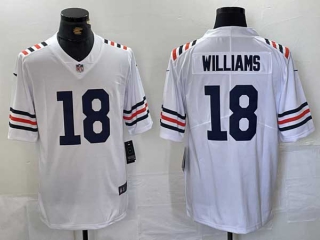 Men's NFL Chicago Bears #18 Caleb Williams White 2024 Vapor Stitched Nike Alternate Classic Limited Jersey