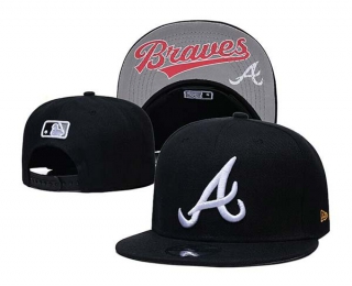 MLB Atlanta Braves New Era Black 9FIFTY Snapback Hat 6023