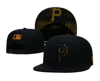 MLB Pittsburgh Pirates New Era Black On Black 9FIFTY Snapback Hat 6009